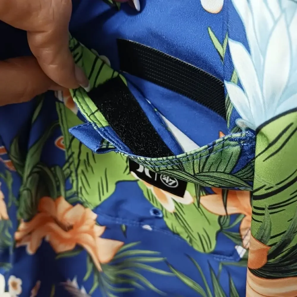 Hurley Swim Trunks MLB NEW YORK METS Men's XL BLUE Tropical Floral Board Shorts